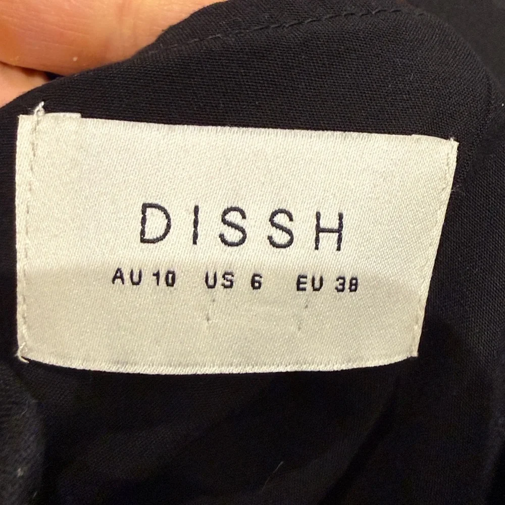 Dissh Cass Black Asymmetrical Mini Dress - Picture 3 of 3